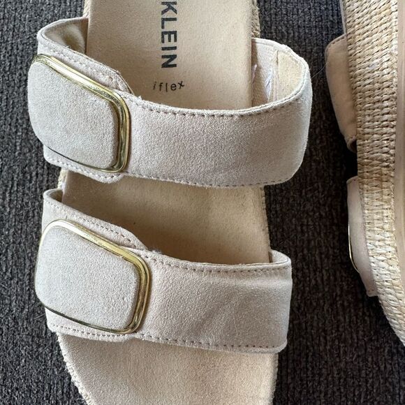 Anne Klein Women's Cream Wedge Sandals - Picture 6 of 6